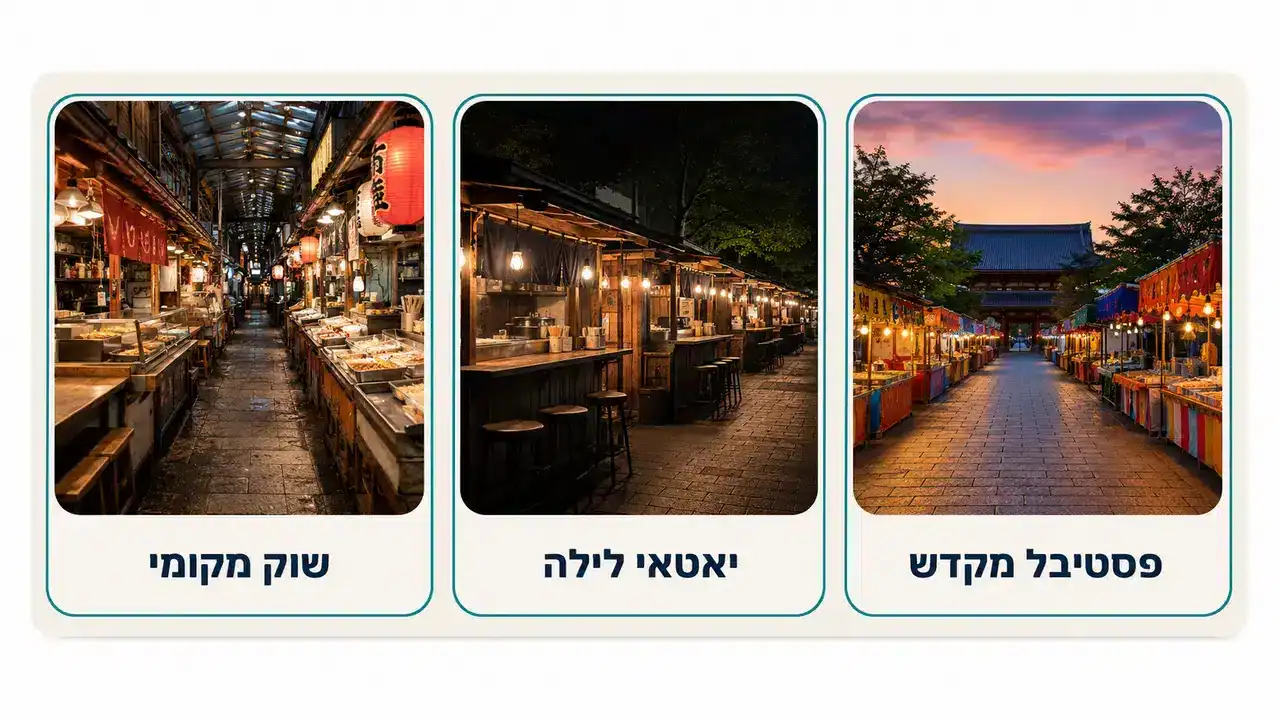 אוכל רחוב ביפן, ולמה הוא שונה ממה שדמיינת